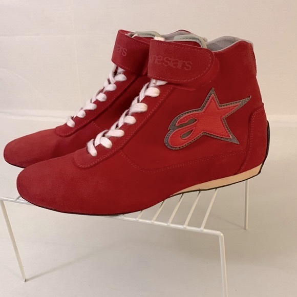 Alpinestars Y2K Red Vintage Suede Racing Boots/EUC - Picture 3 of 17
